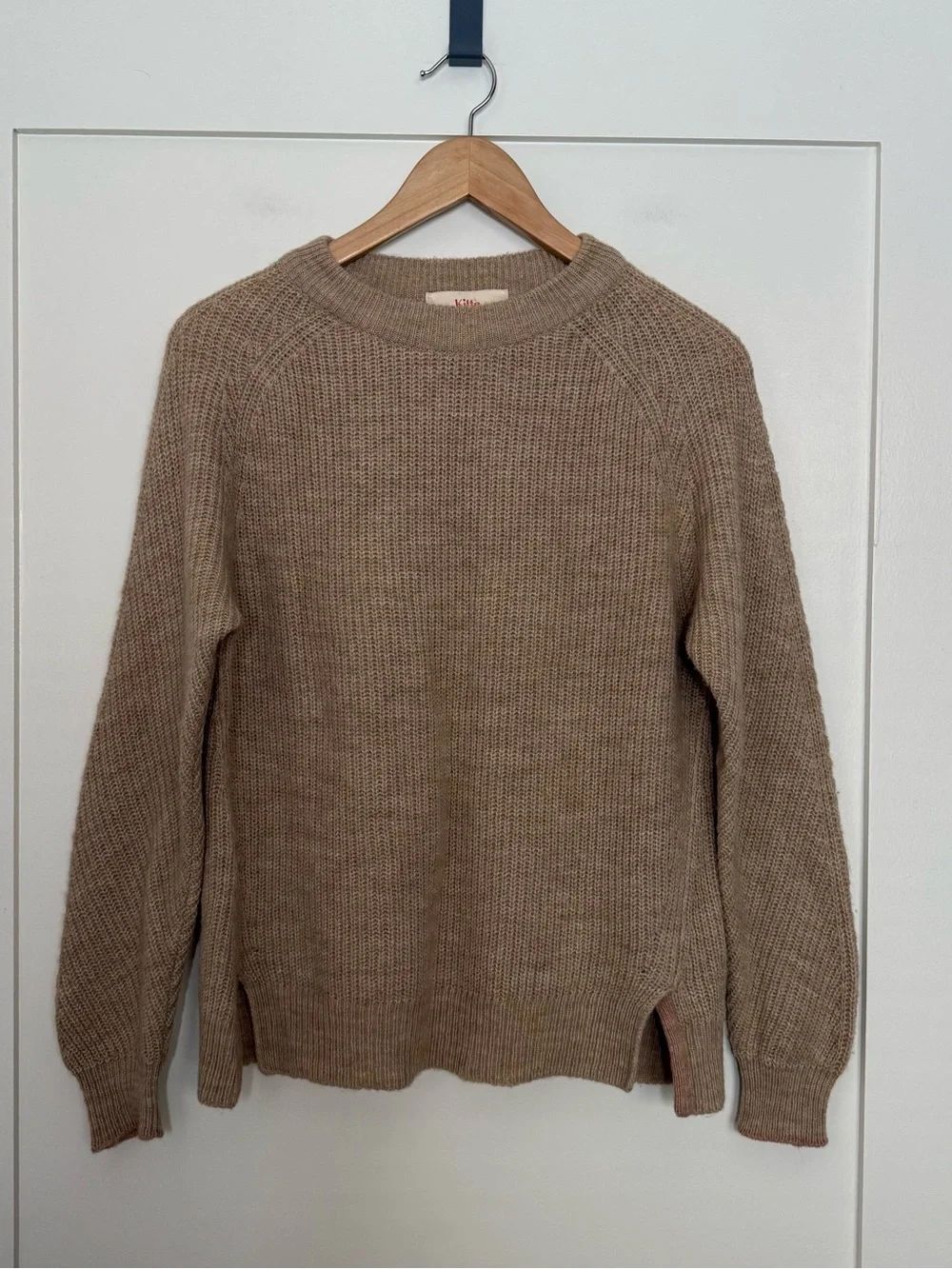 Kilte Collection Sweater Sz S (1) Beige Knit Merino Wool Baby Alpaca Blend Italy